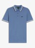 Paddy-polo van katoenpiqué - Open Blue-462 / Blauw