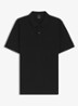 Pallas-polo van katoenpiqué met logostiksel - Zwart