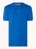 Pallas regular fit polo van piqué katoen - Blauw