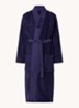 Plain badjas van katoen - Donkerblauw