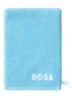 Plain washand - 600 g/m2 - 15 x 21 cm - Aquablauw
