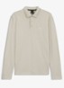 Polo van katoenpiqué met contrastlogo - Beige