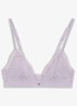 Premium kanten bralette met mesh plooitjes - Lila
