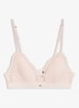 Premium kanten bralette met mesh plooitjes - Roze