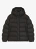 Pufferjack met capuchon en waterafstotende coating - Zwart