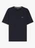 Pyjamashirt van een katoenmix met logostiksel - Donkerblauw