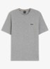 Pyjamashirt van een katoenmix met logostiksel - Grijsmele