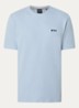 Pyjamashirt van een katoenmix met logostiksel - Blauwgrijs