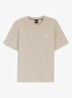 Pyjamashirt van een katoenmix met logostiksel - Beige