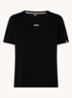 Pyjamashirt van stretchkatoen met logoprint - Black-001 / Zwart
