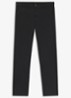 Regular-fit broek van elastisch katoenen satijn - Zwart