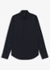 Regular fit overhemd in katoenblend - Blauw