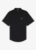 Regular-fit overhemd van kreukbestendige katoenen jersey - Black-002 / Zwart