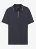 Regular fit polo met gestreept detail - Open Blue-479 / Blauw