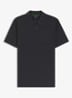Regular fit polo met structuur - Donkerblauw