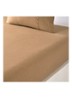 Sen hoeslaken van katoenjersey, hoekhoogte 30 cm  - Camel