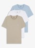 Set van drie katoenen T-shirts met logostiksel - Rood