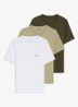 Set van drie katoenen T-shirts met logostiksel - Geel
