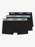 Set van drie korte boxershorts met logotailleband van stretchkatoen - Black-008 / Zwart