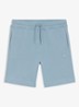 Short van katoenen sweatstof met logopatch - Light/Pastel Blue-458 / Blauw