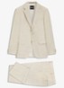 Slim fit 2-delig pak in wolblend - Open Beige-286 / Beige