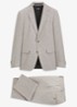 Slim fit 2-delig pak met klepzakken - Open Brown-240 / Bruin
