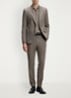 Slim fit 2-delig pak met klepzakken - Dark Brown-209 / Bruin