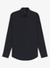 Slim-fit overhemd in gemakkelijk te strijken katoenen popeline met stretch - Dark Blue-404 / Blauw
