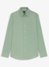 Slim-fit overhemd in gemakkelijk te strijken katoenen popeline met stretch - Open Green-373 / Groen