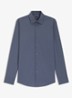 Slim-fit overhemd in gemakkelijk te strijken katoenen popeline met stretch - Open Blue-466 / Blauw