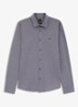 Slim-fit overhemd van gemêleerde katoenen jersey - Donkerblauw 406