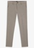 Slim fit pantalon met visgraatdessin - Lichtbruin