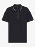 Slim fit polo met logo - Blauw
