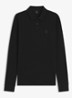 Slim fit polo van katoen - Zwart