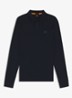 Slim fit polo van katoen - Donkerblauw