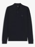 Slim fit polo van katoen - Donkerblauw