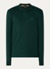 Slim fit polo van katoen - Donkergroen