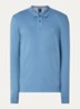 Slim fit polo van katoen - Staalblauw