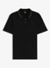 Slim fit polo van katoen - Zwart