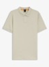 Slim-fit polo van stretchkatoen met logopatch - Beige