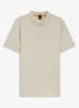 Slim-fit polo van stretchkatoen met logopatch - Beige