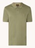 Slim-fit polo van stretchkatoen met logopatch - Groen