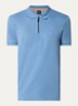 Slim-fit polo van stretchkatoen met logopatch - Open Blue-462 / Blauw