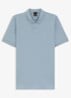 Slim-fit polo van stretchkatoen met logopatch - Pastel Blue