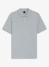 Slim-fit polo van stretchkatoen met logopatch - Open Grey-084 / Grijs