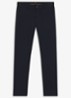 Slim-fit satijnen chino van stretchkatoen - Dark Blue-404 / Blauw