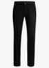 Slim-fit satijnen chino van stretchkatoen - Zwart