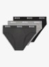 Slip met logoband in 3-pack - Grijs