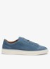 Sneaker van suède met logo  - Donkerblauw