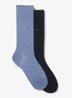 Sokken in katoenblend in 2-pack - Blauw